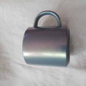 Peet's Coffee Iridescent Turquoise Blue Mug 12 oz